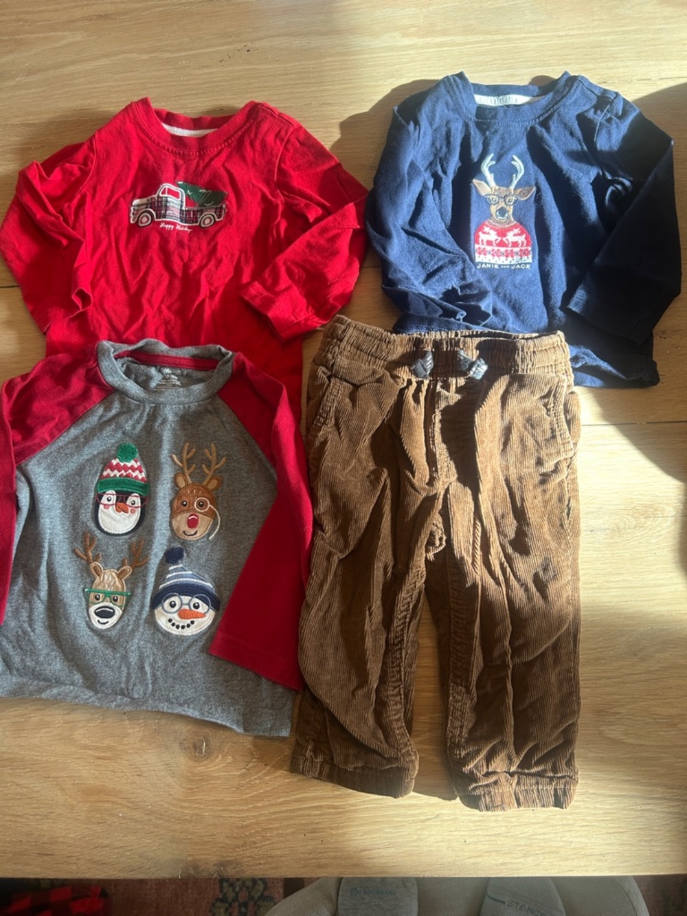 Christmas Holiday Shirt lot and Cord Pants Set